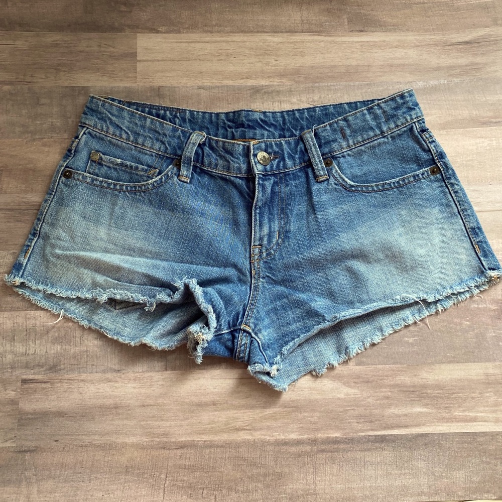 Ralph Lauren Medium Wash mini Jean cutoff shorts